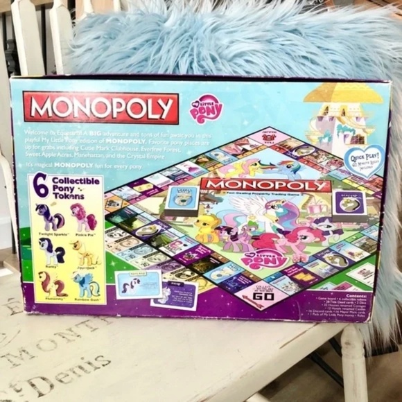 Monopoly, My Little Pony, 2013, Board Game, 6 Ponies, COMPLETE, Good Condition - Picture 2 of 16